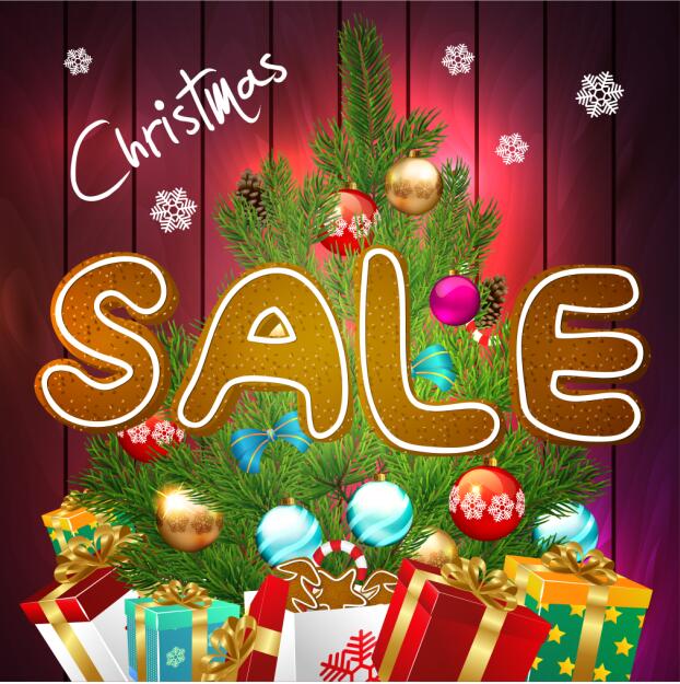 sale poster gift christmas baubles 