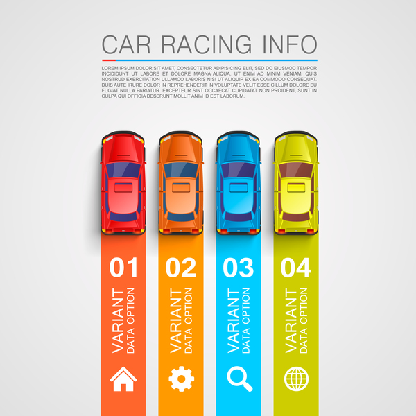 racing infographic car 