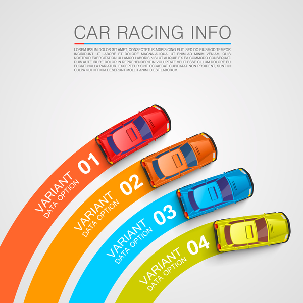 racing infographic car 