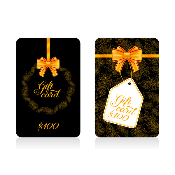 golden gift dark card bow 