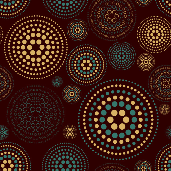 seamless round pattern dots Cricle 