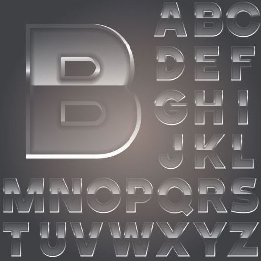 transparent glass alphabet 