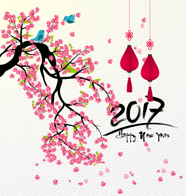 year new flowers chinese 2017 