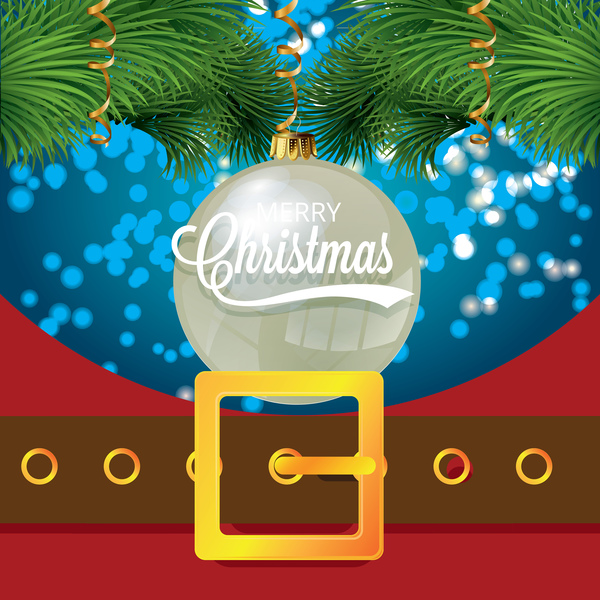 greeting christmas card buckle belt 