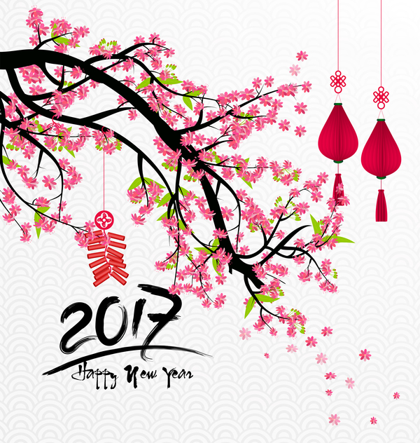 year new flowers chinese 2017 