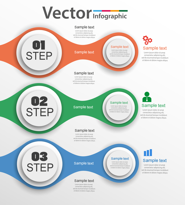 Modern circles infographic vector template 0510 